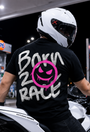 "BORN 2 RACE" PINK TEE