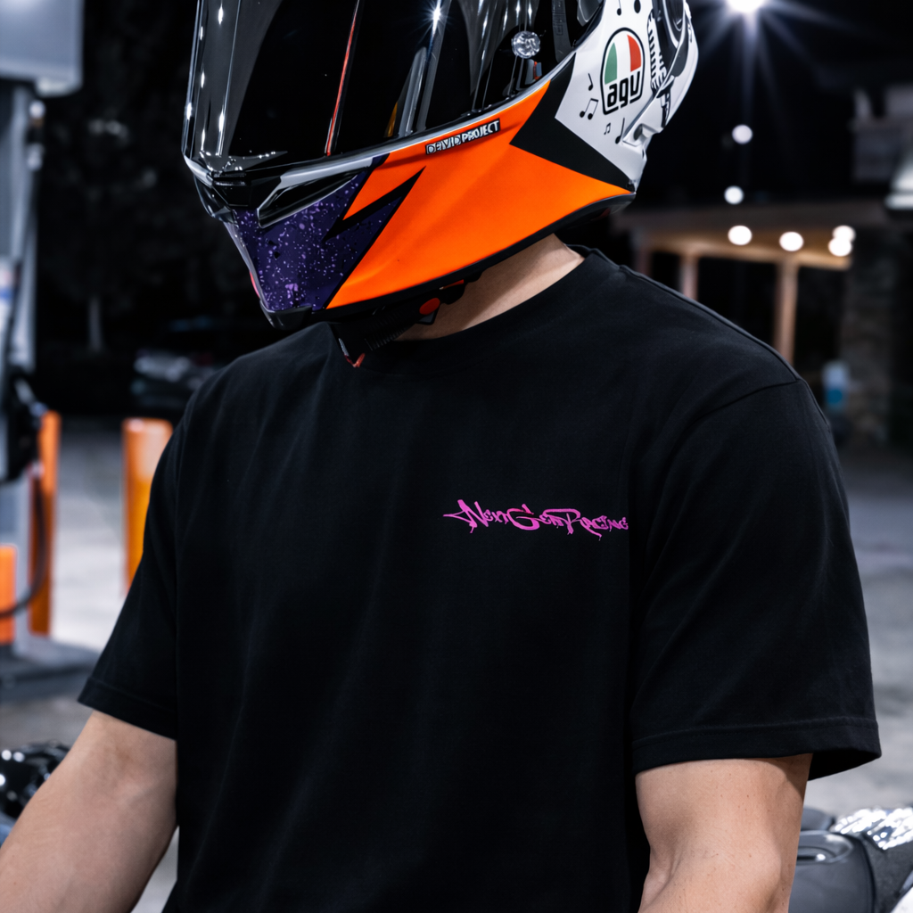 "BORN 2 RACE" PINK TEE