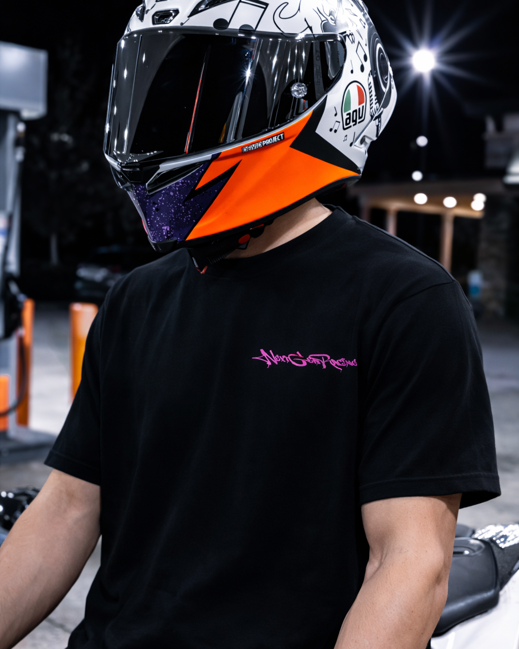 "BORN 2 RACE" PINK TEE