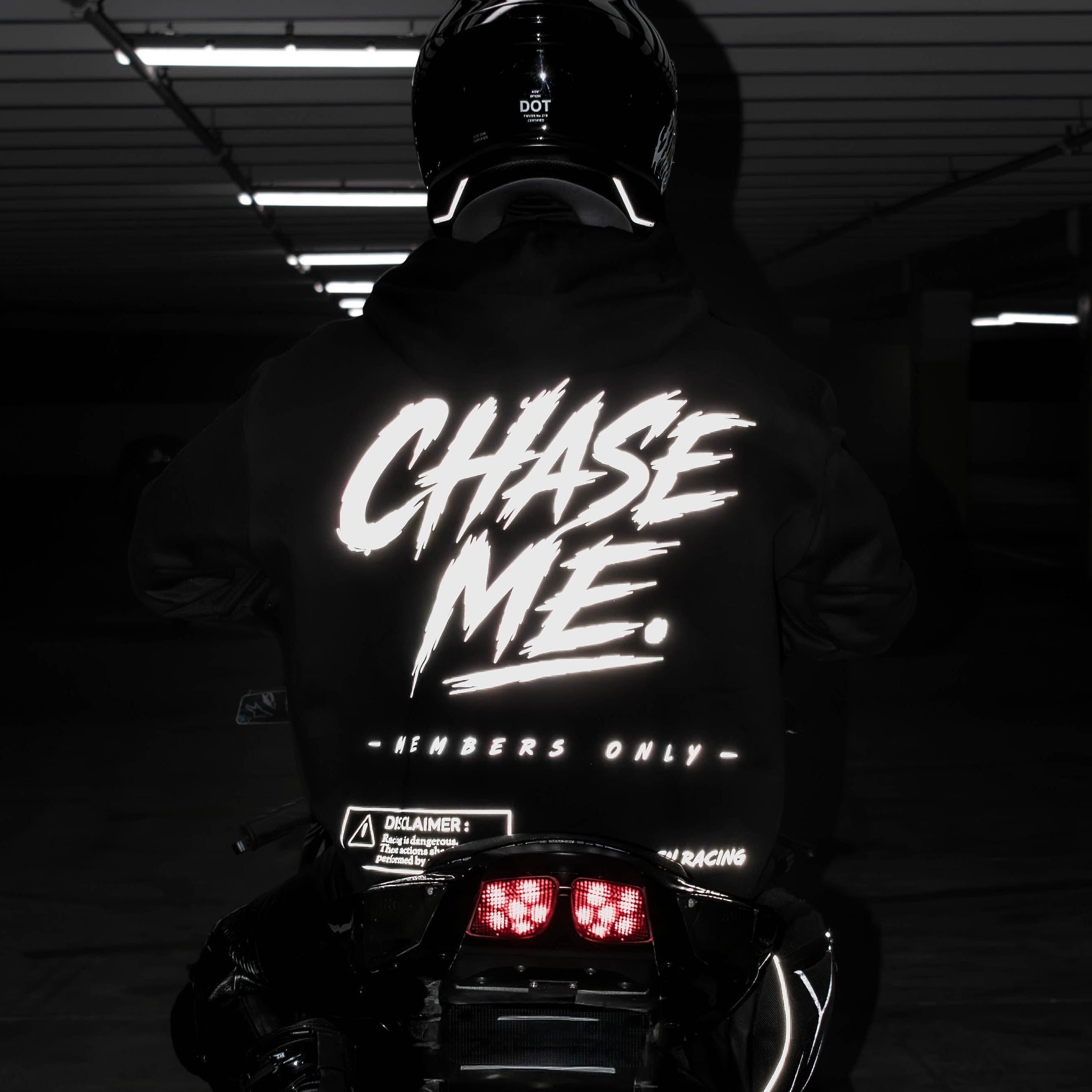 "CHASE ME" REFLECTIVE HOODIE