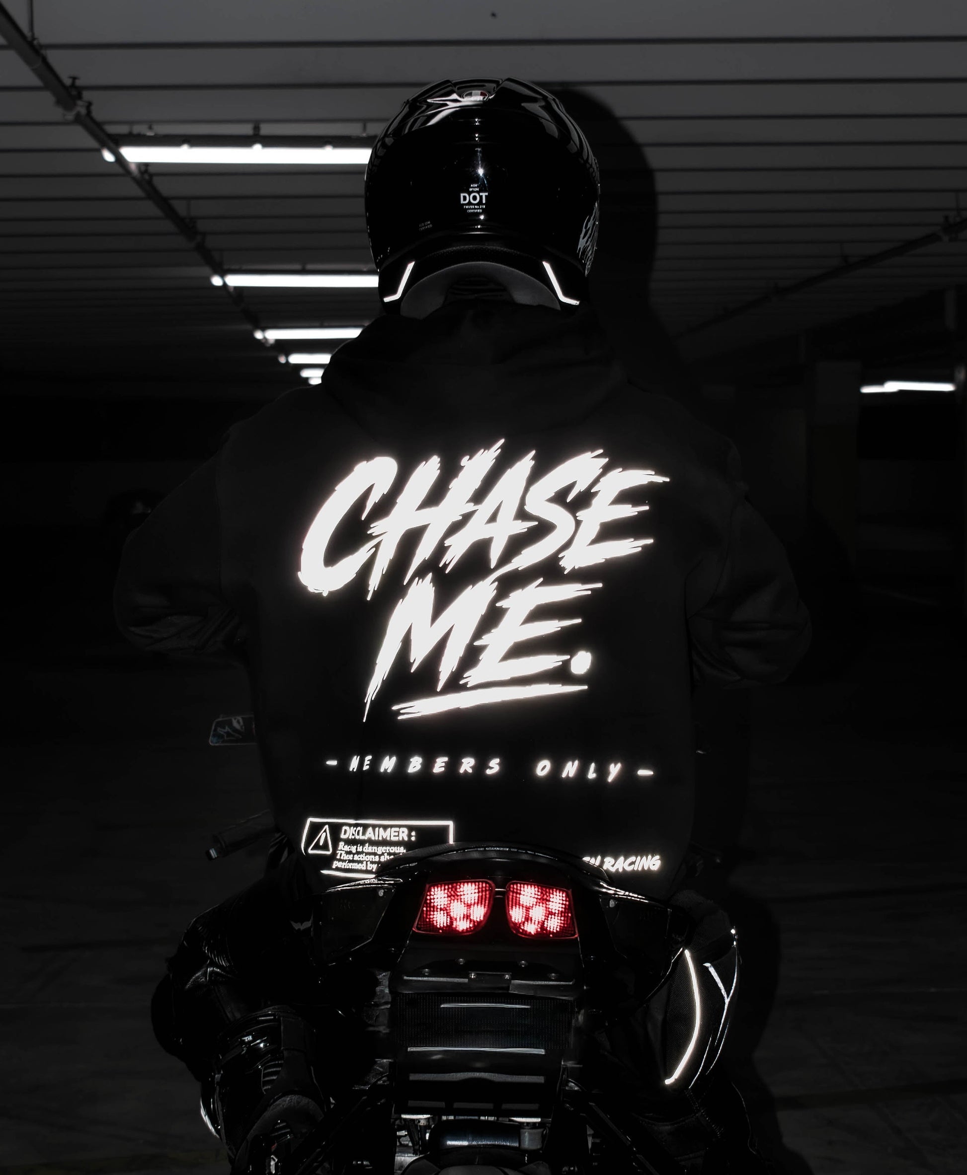 "CHASE ME" REFLECTIVE HOODIE