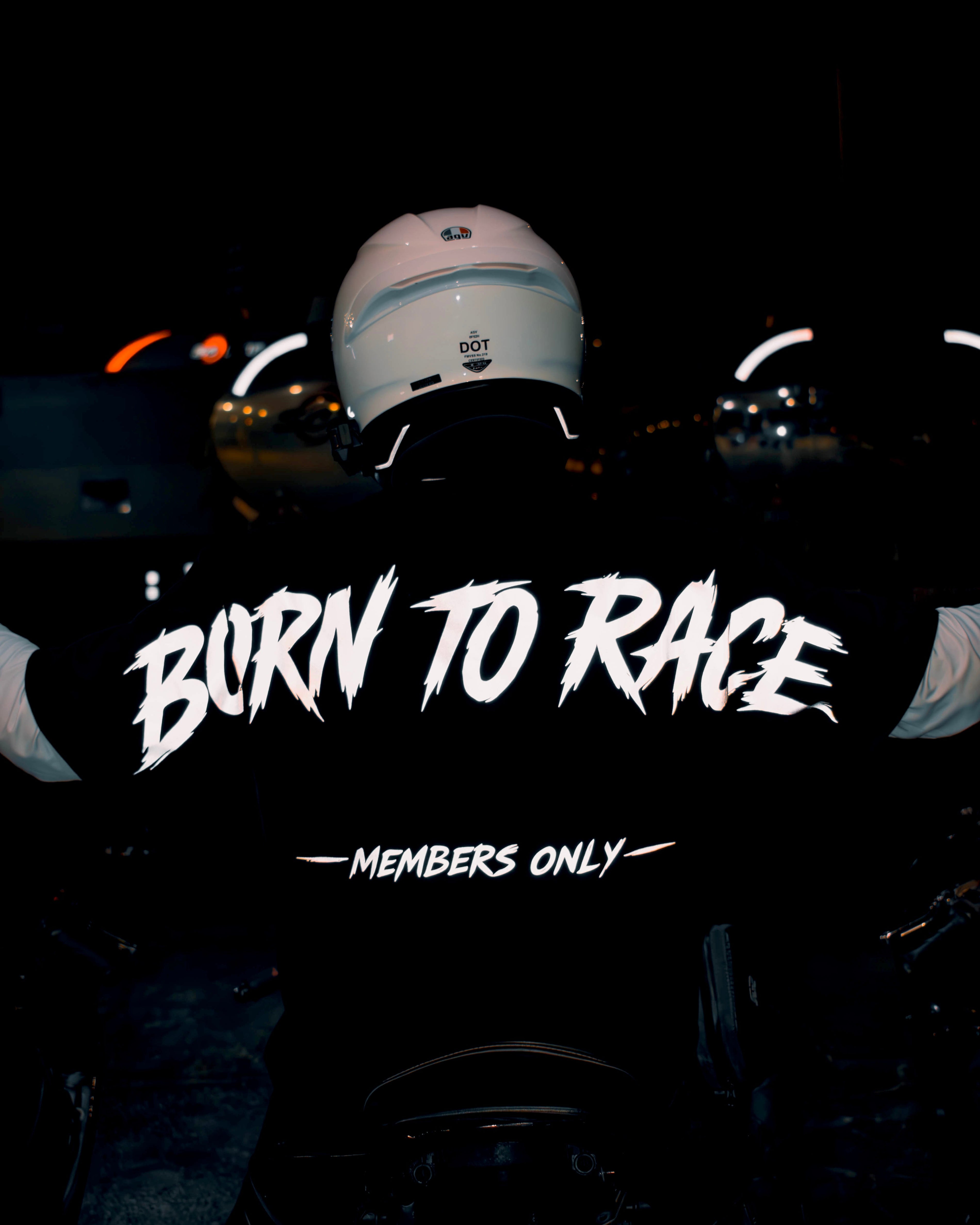 "BORN TO RACE" REFLECTIVE TEE