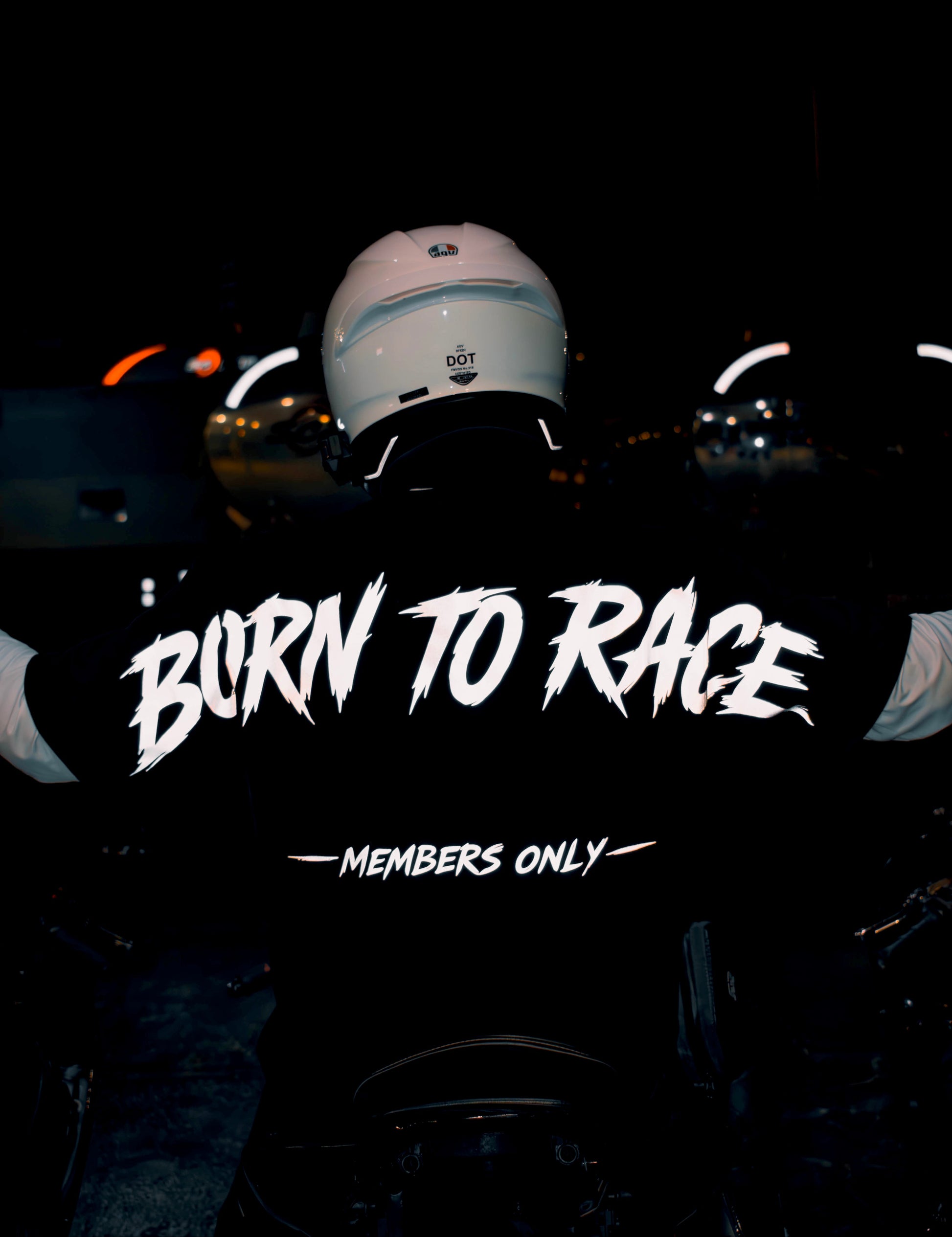 "BORN TO RACE" REFLECTIVE TEE