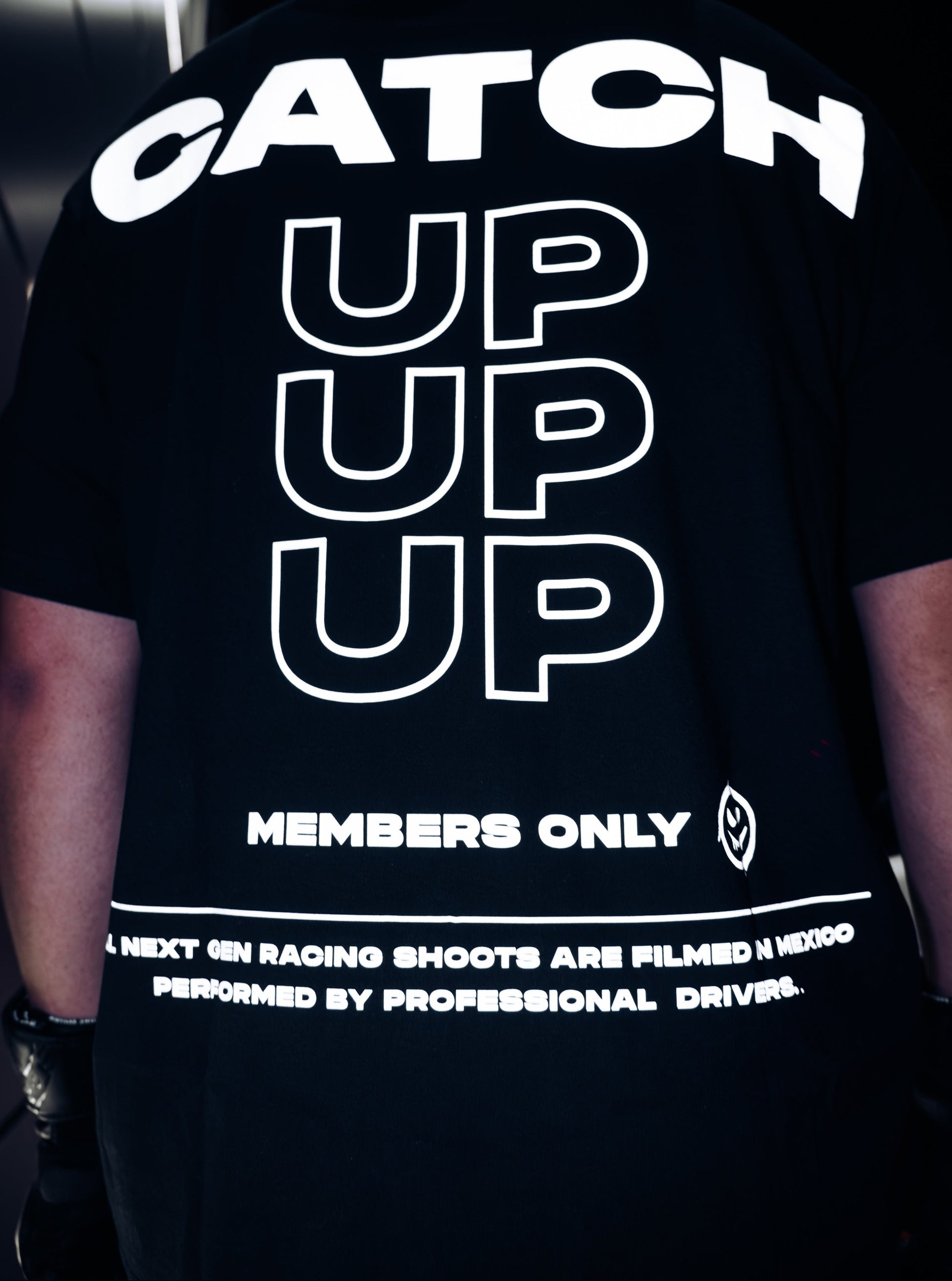 "CATCH UP" REFLECTIVE TEE (BLACK)