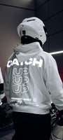 "CATCH UP" REFLECTIVE HOODIE (WHITE)