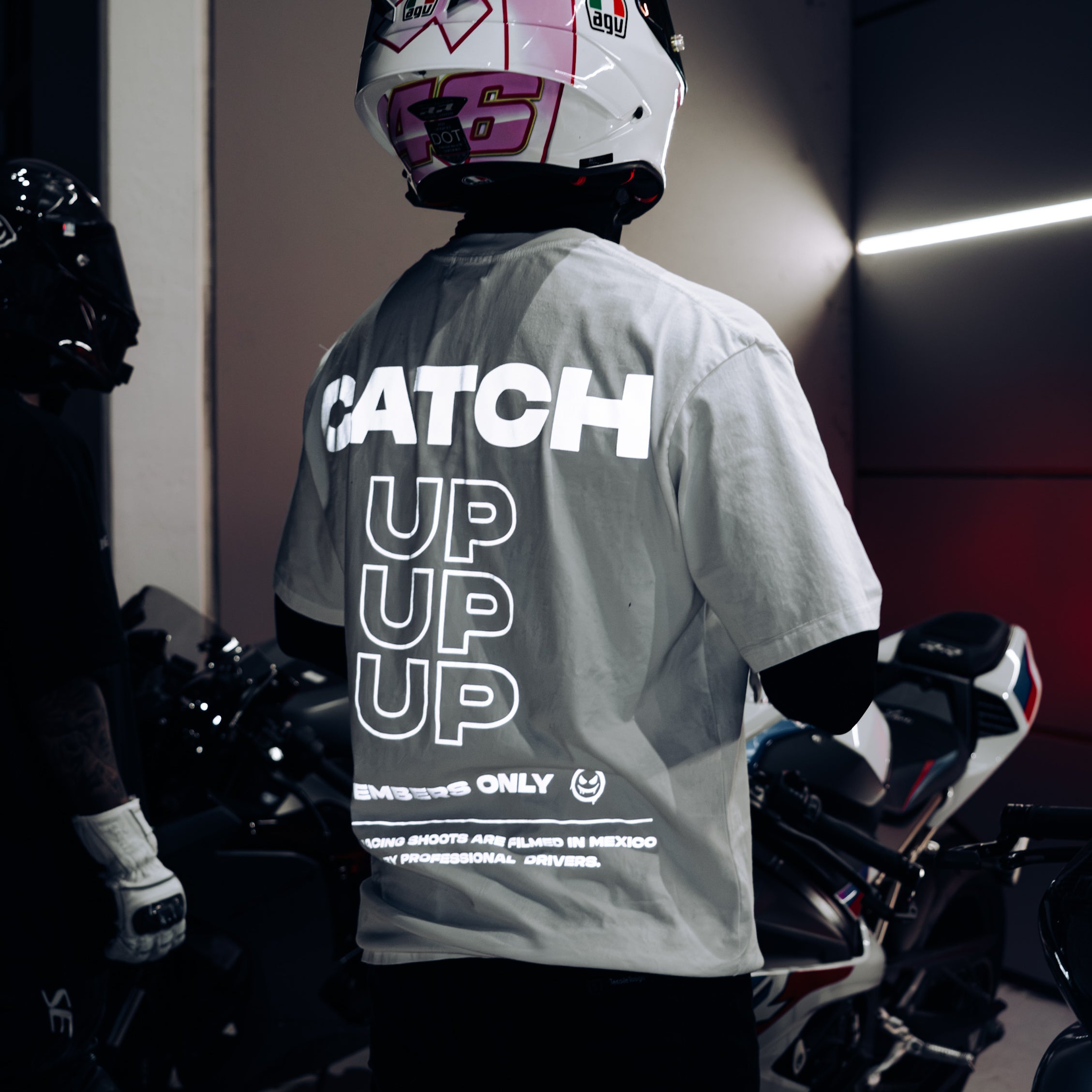 "CATCH UP" REFLECTIVE TEE (WHITE)