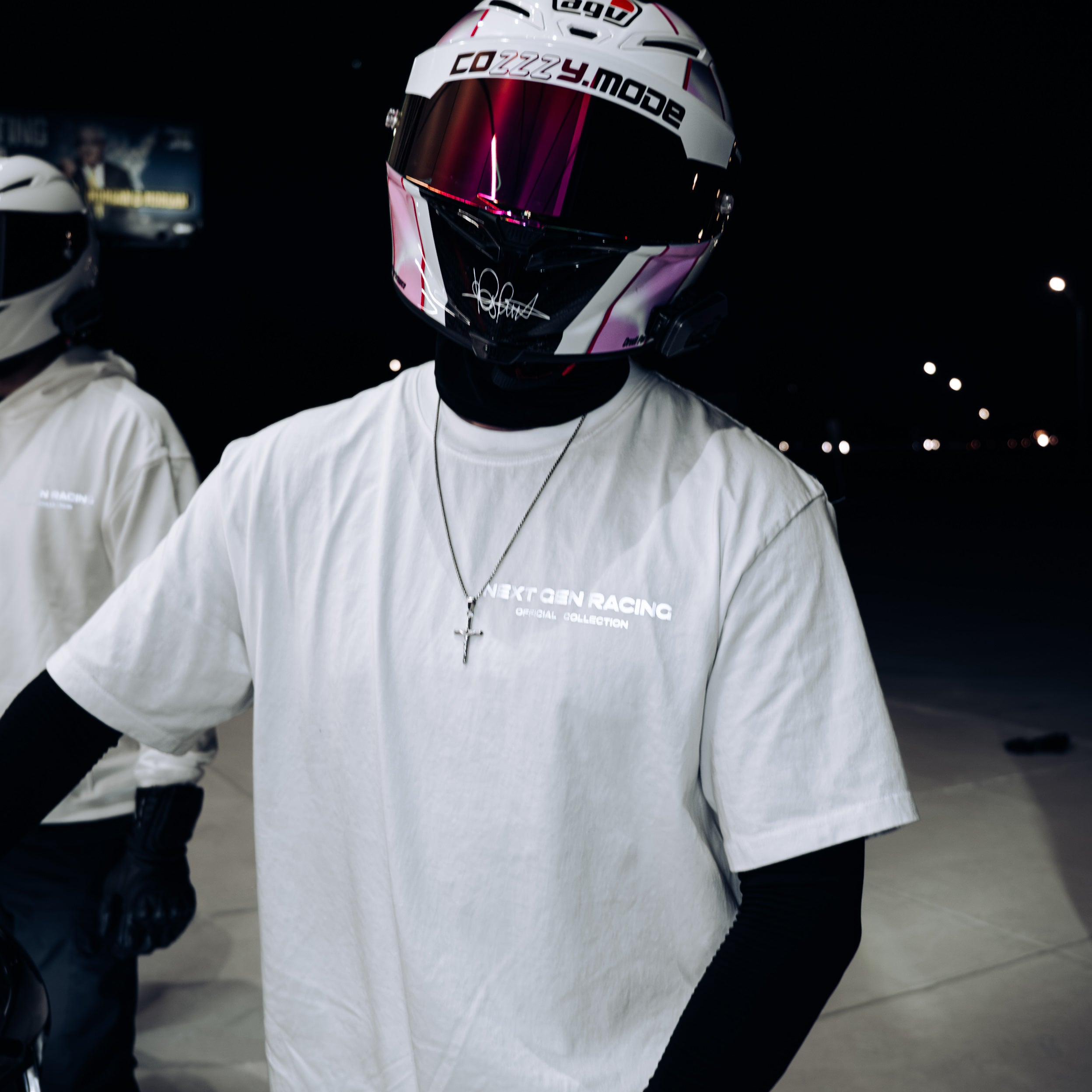 "CATCH UP" REFLECTIVE TEE (WHITE)