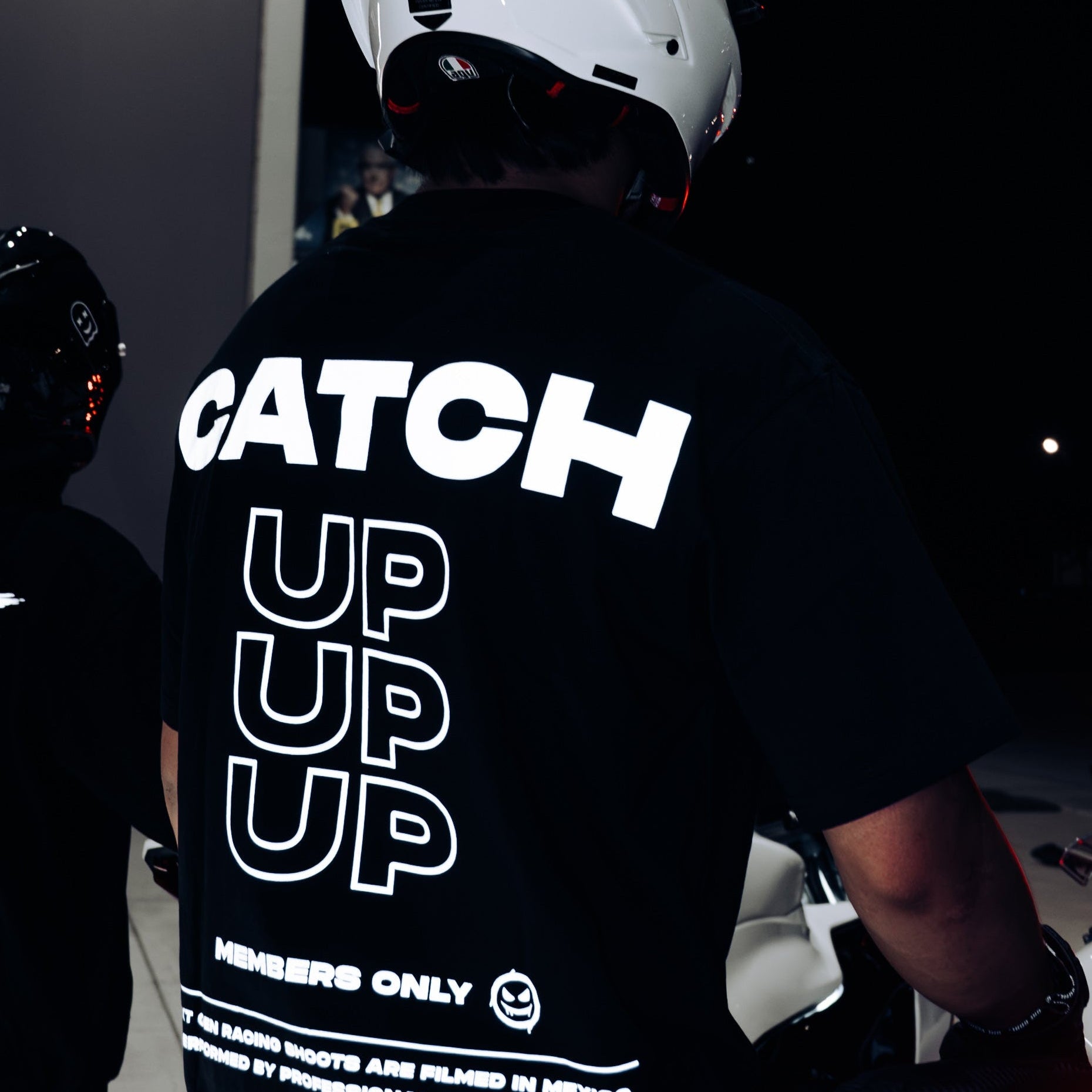 "CATCH UP" REFLECTIVE TEE (BLACK)