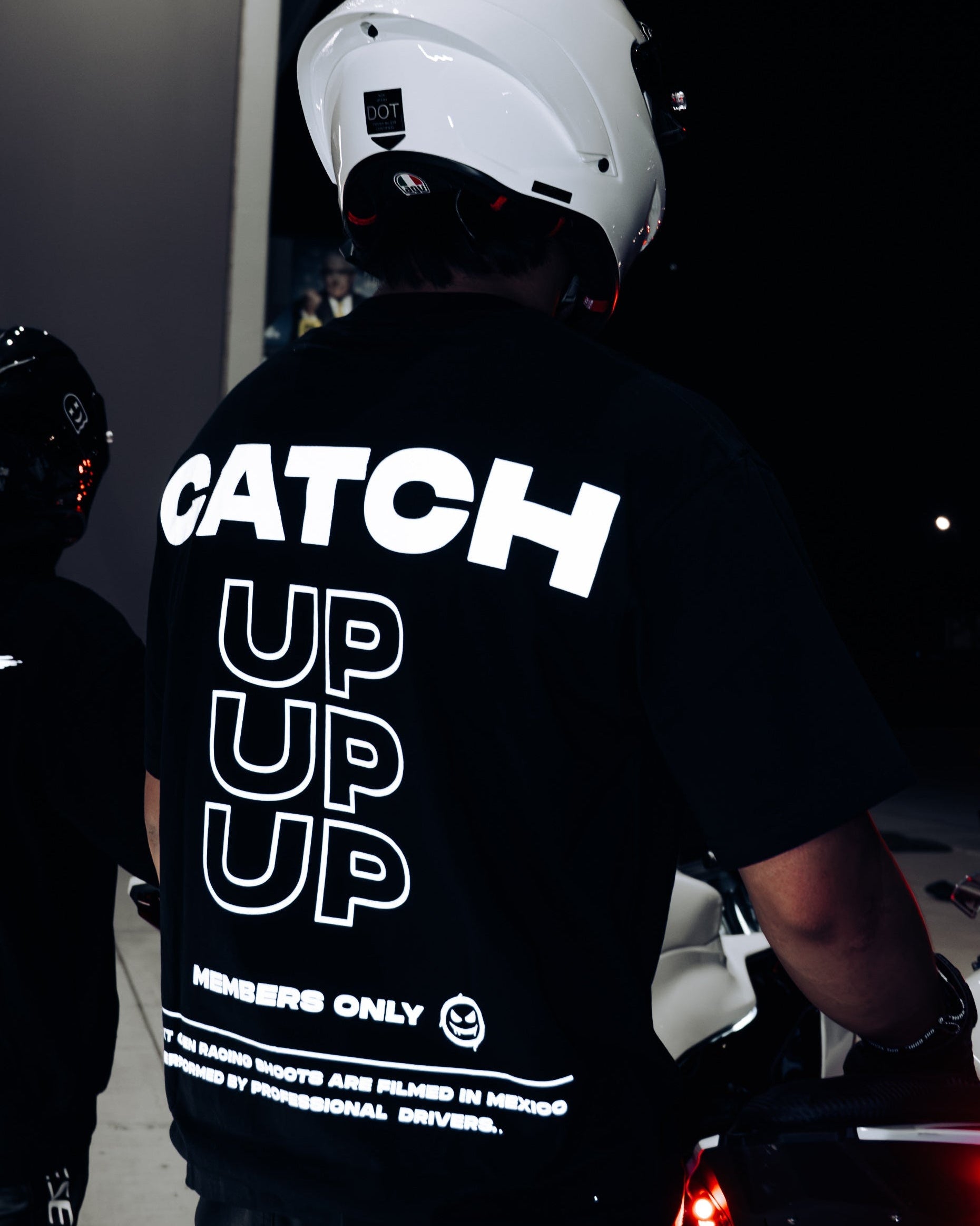 "CATCH UP" REFLECTIVE TEE (BLACK)