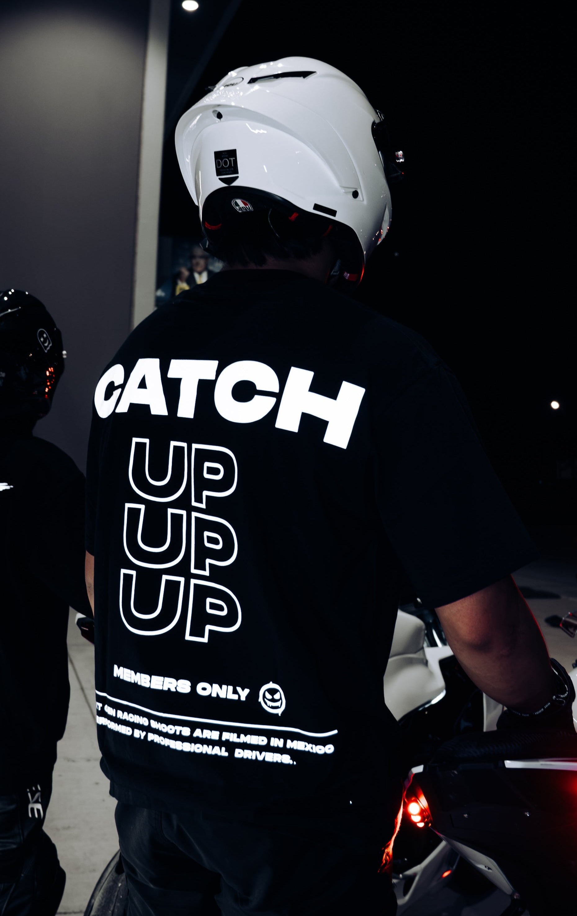 "CATCH UP" REFLECTIVE TEE (BLACK)