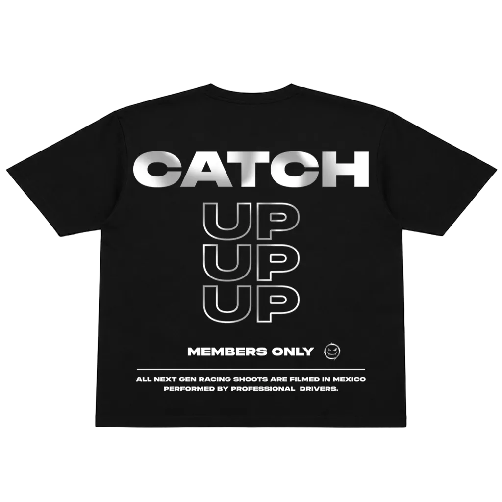 "CATCH UP" REFLECTIVE TEE (BLACK)