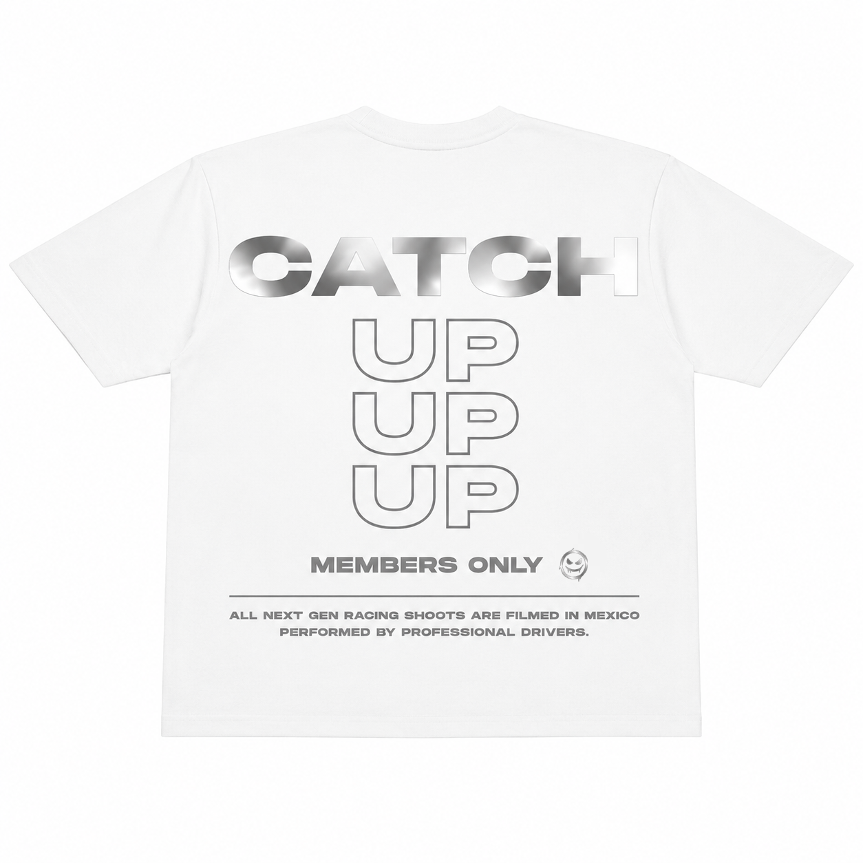 "CATCH UP" REFLECTIVE TEE (WHITE)