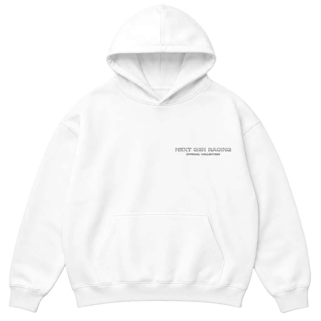 "CATCH UP" REFLECTIVE HOODIE (WHITE)