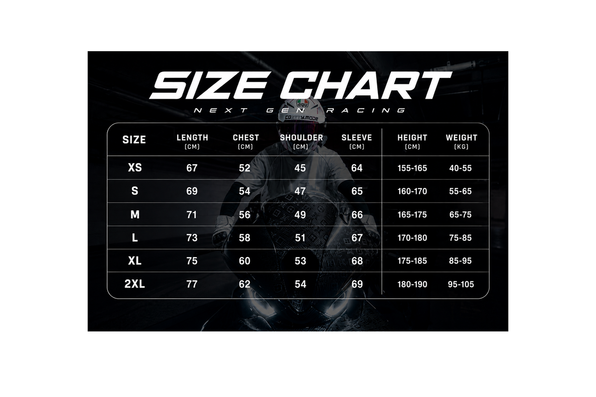 Jersey size guide