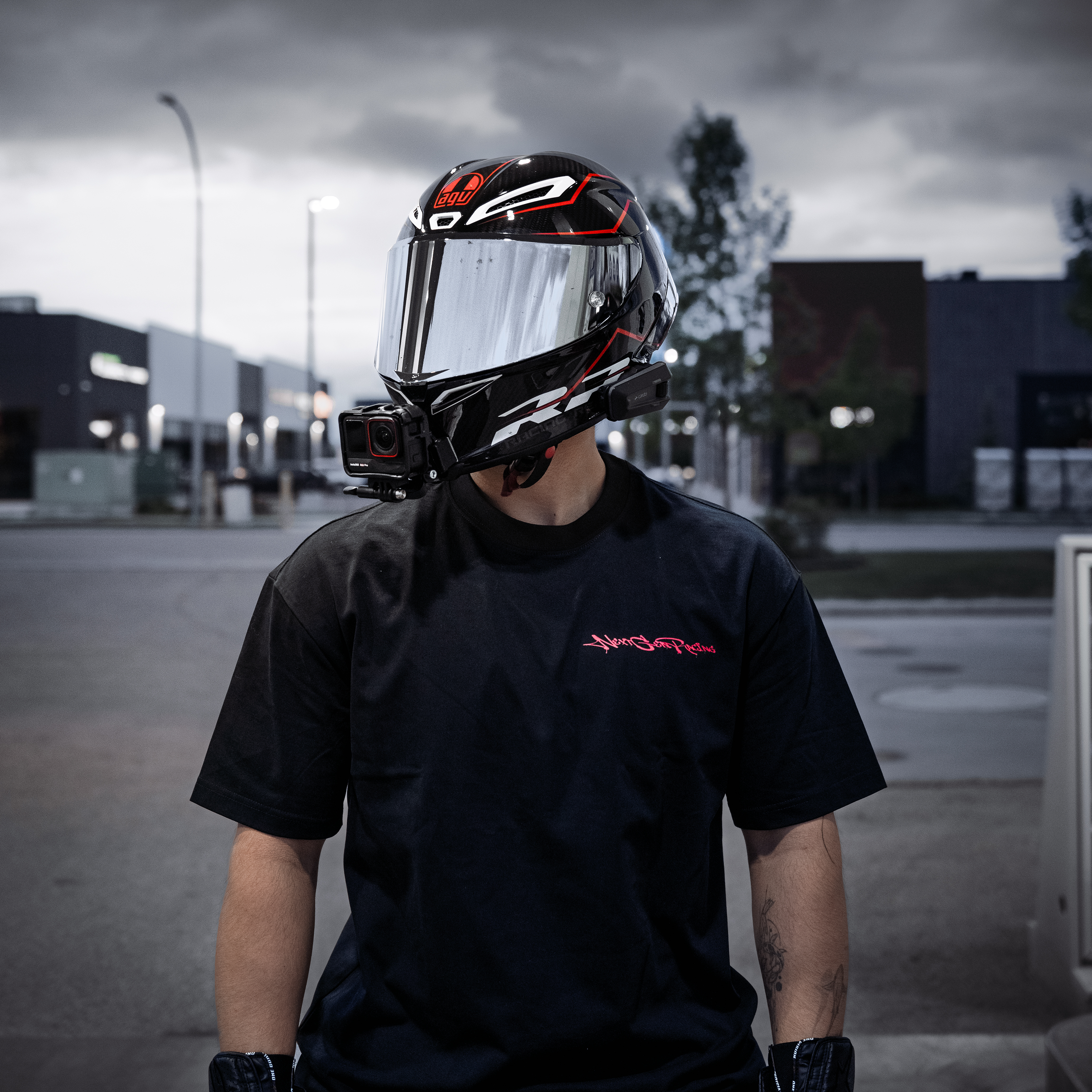 "BORN 2 RACE" RED TEE