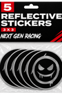 5-STICKER PACK (REFLECTIVE)