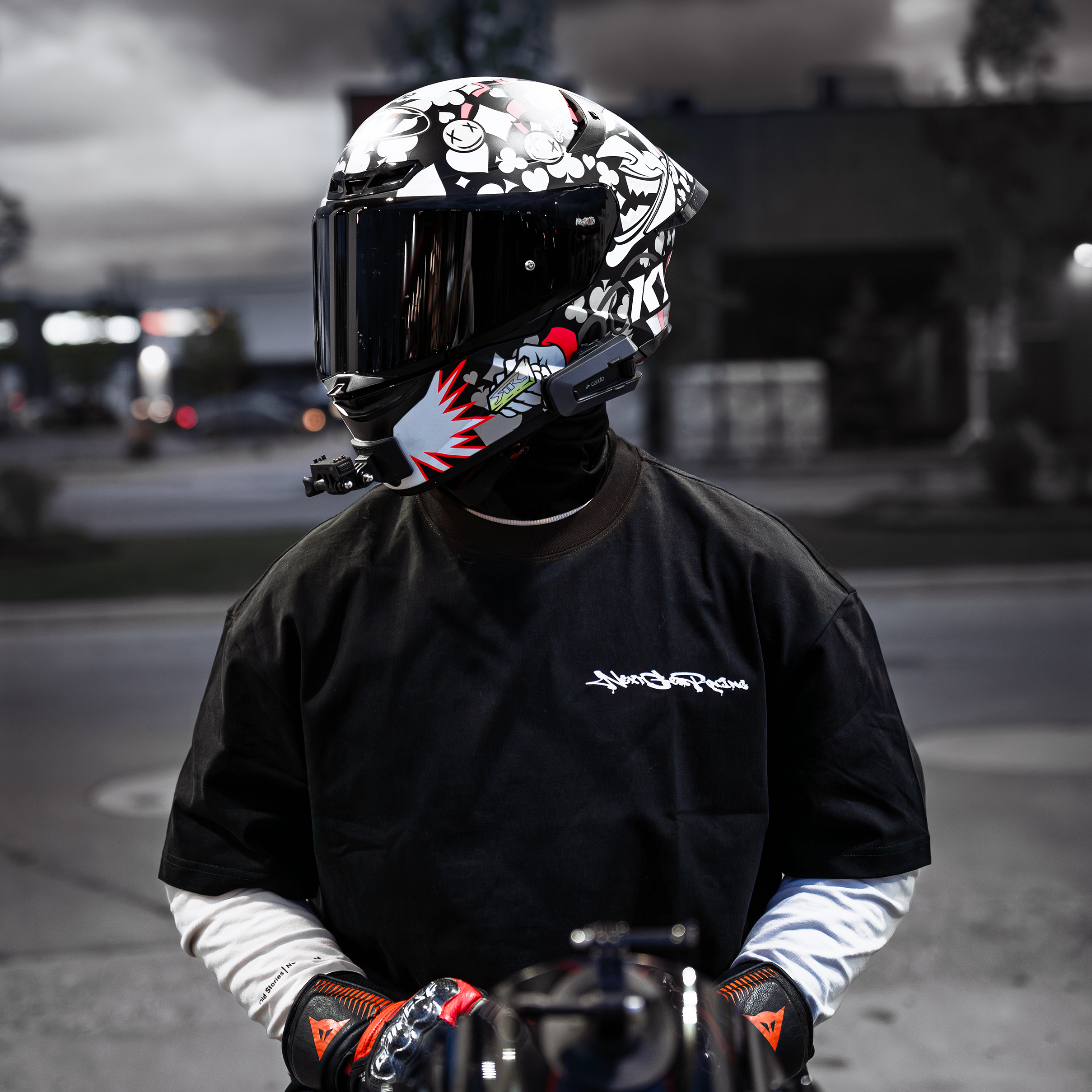 "BORN 2 RACE" WHITE TEE