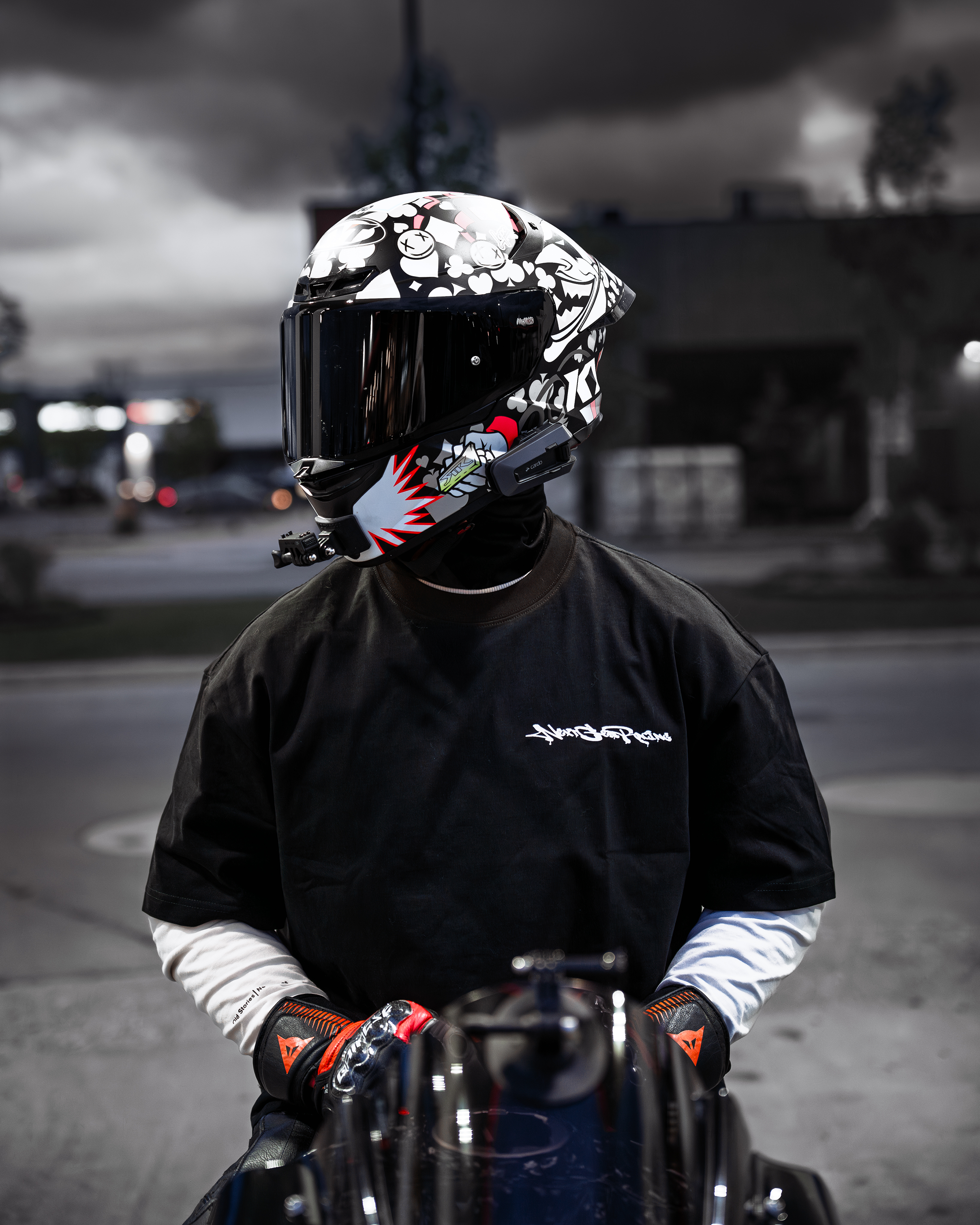 "BORN 2 RACE" WHITE TEE
